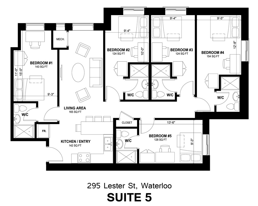 295 Lester Street - Suite #5 Layout